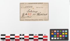 Etikett zu Glasbügelbesatzfibel (NHMW-PRAE-023753)
